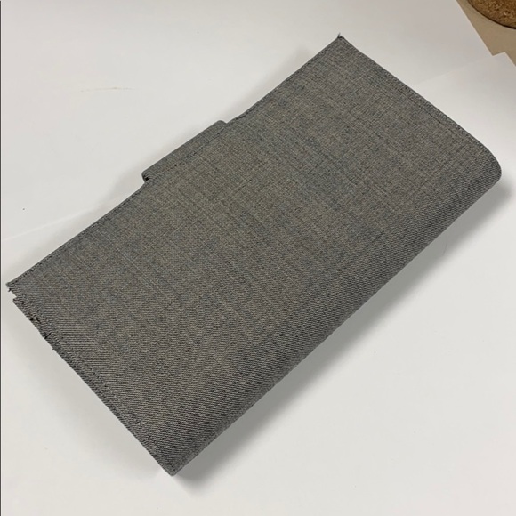 Charles Jourdan Gray Tweed Shoulder Clutch Bag - Picture 5 of 12